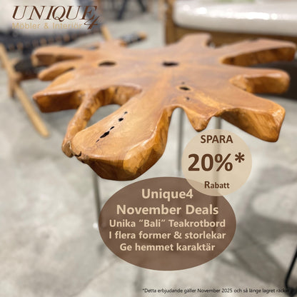 Teakrot Sidobord & Coffee bord