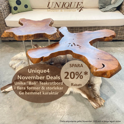 Teakrot Sidobord & Coffee bord