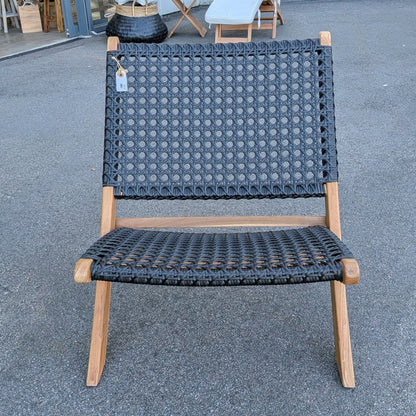 Denise Fällbar Loungestol i Teak & Rep – Premium Design