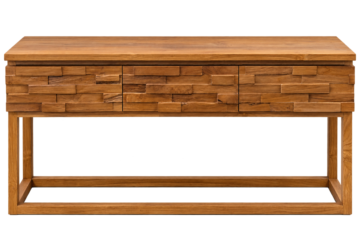 TAMA Konsolbord Teak 150 cm – 3 Lådor