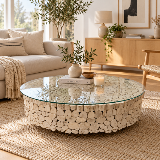 BALI Sofabord Teak Ø120 cm