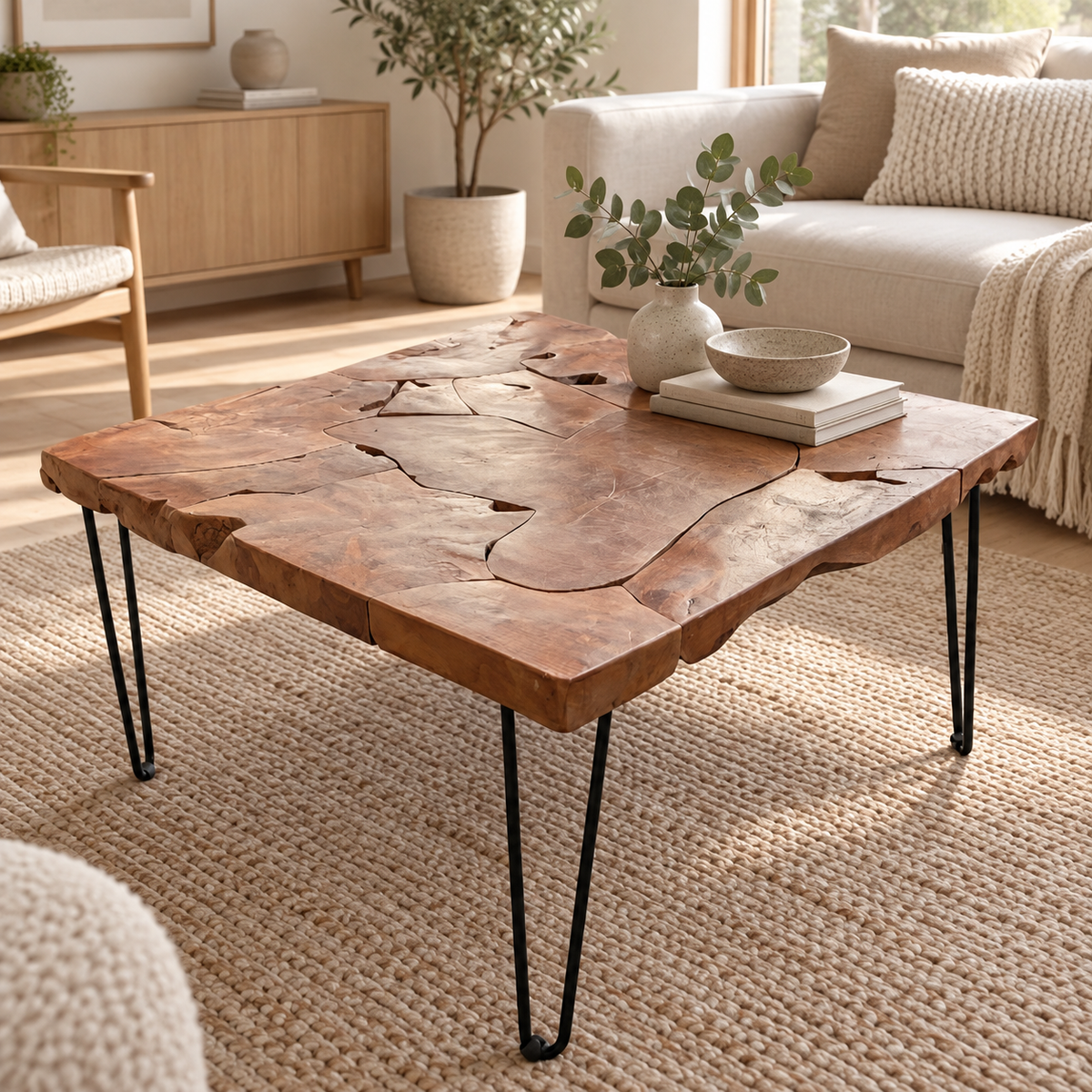 COFFEE Soffbord Teak 80x80 cm