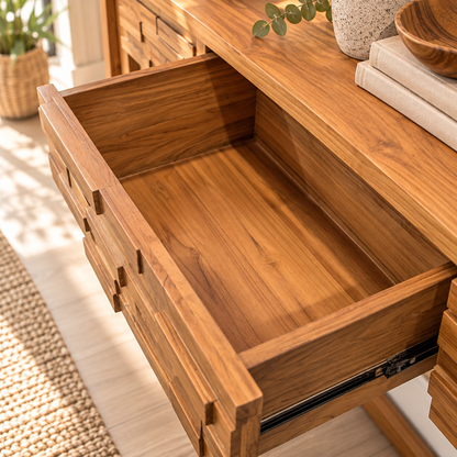 TAMA Konsolbord Teak 150 cm – 3 Lådor