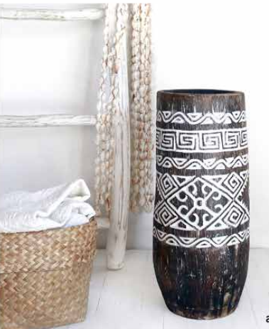 PALM CARVING VASE