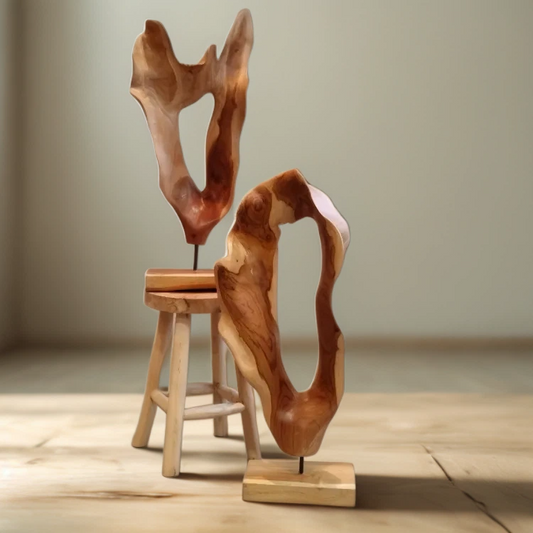 Skulptur af teaktræ